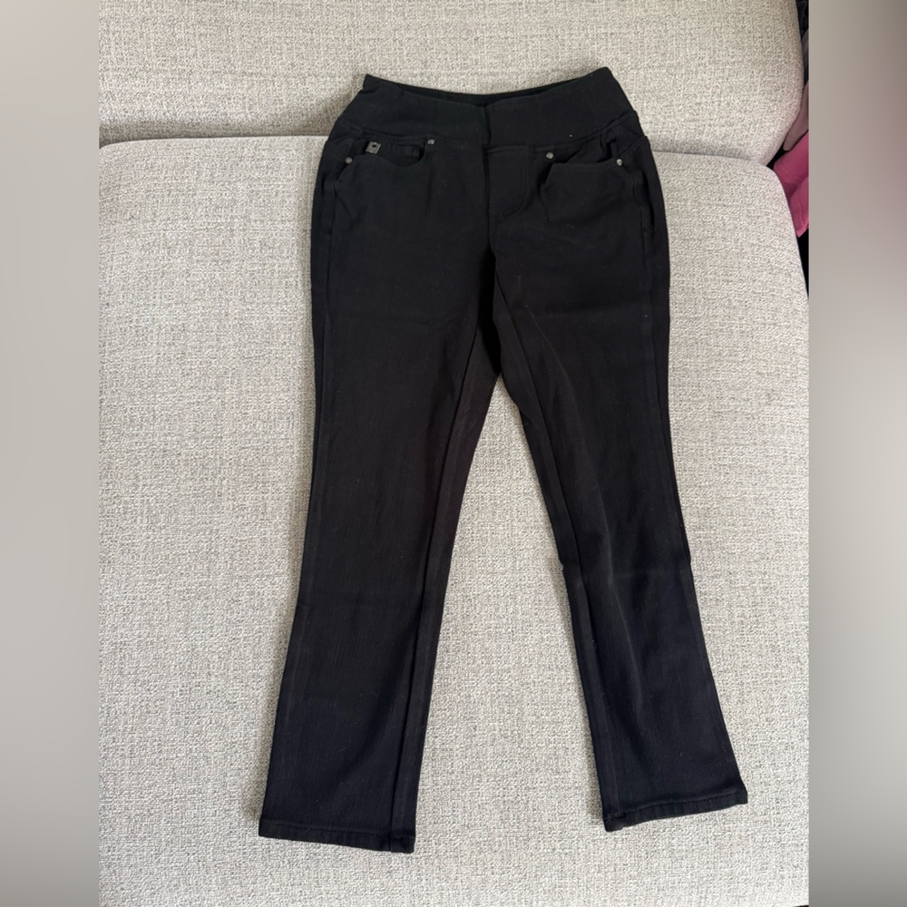 Belle by Kim Gravel Black Slim Straight Ponte Pants